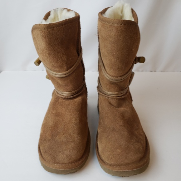 Ukala Wool Mid Calf Winter Boots Sz K4 Brown - Picture 3 of 6